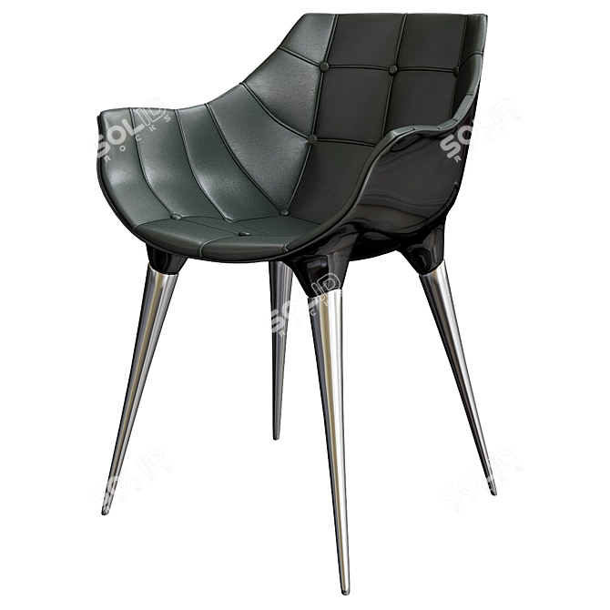 Luxury Cassina Diana Fiberglass Armchair 3D model image 1