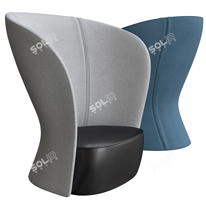 Cozy Halle Shelter Chair 3D model image 1