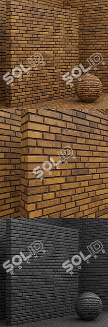 Seamless Brick and Tile Material Set 3D model image 2