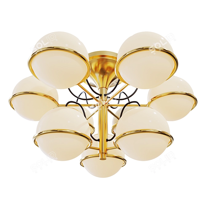 Eichholtz Nerano Gold Glass Ceiling Lamp 3D model image 2