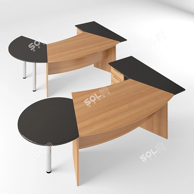 Laminated Luna Tables: Versatile & Stylish 3D model image 1