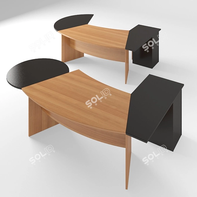 Laminated Luna Tables: Versatile & Stylish 3D model image 2