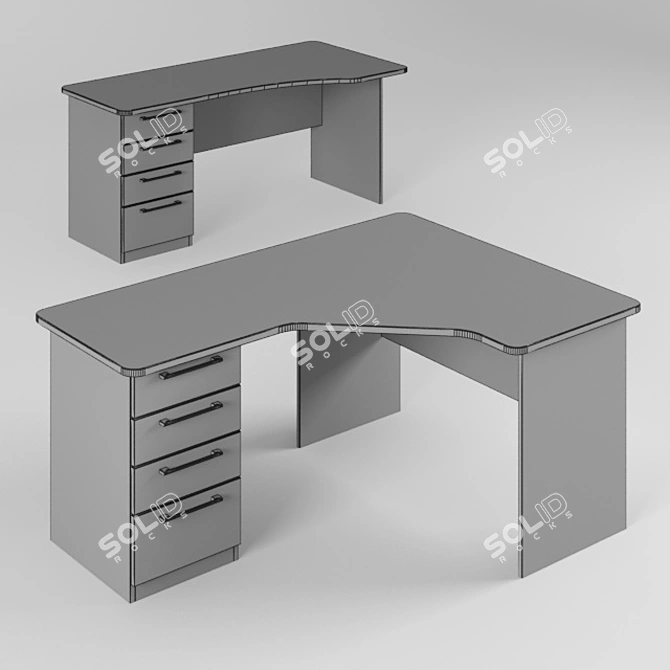 Laminate-Base Pastele Tables 3D model image 3