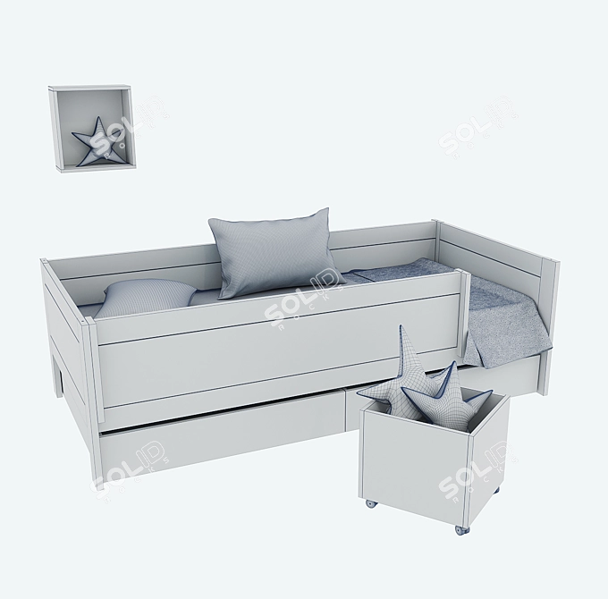Galactic Dream Bed 3D model image 2
