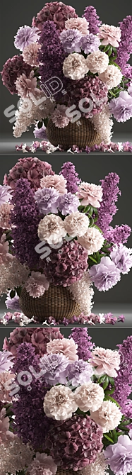 Spring Blossom Bouquet 3D model image 2