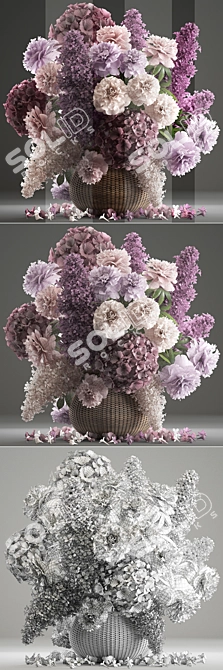 Spring Blossom Bouquet 3D model image 3