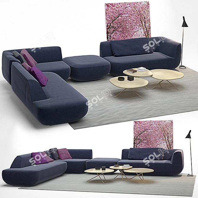 Uptown Sofa: Paola Lenti Modern Design 3D model image 1