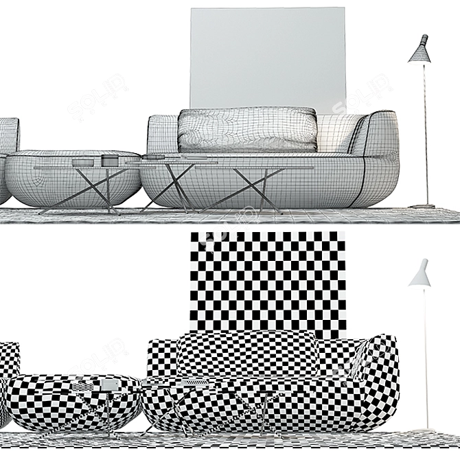 Uptown Sofa: Paola Lenti Modern Design 3D model image 3