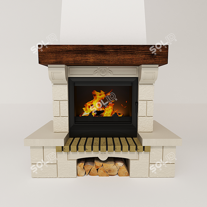 Supra Chatillon Fireplace Surround 3D model image 2