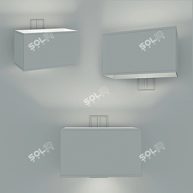 Modern Metal Sconce Lighting 3D model image 2