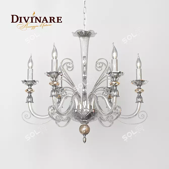 Divinare Albedo Crystal Chandelier 3D model image 1