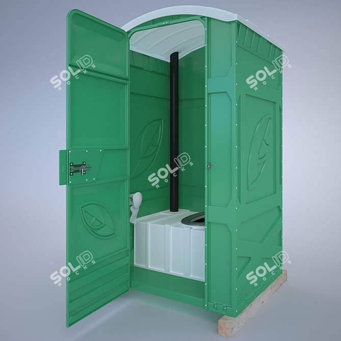 EcoLight Summer Cabin Toilet 3D model image 2