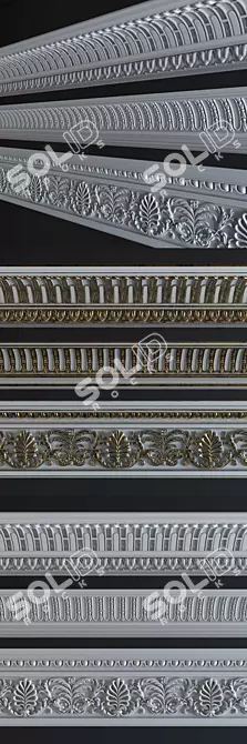 Elegant Torus-style Mouldings Set 3D model image 2