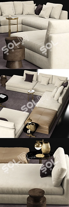 Elegant Phoenix Sofa by MisuraEmme 3D model image 2