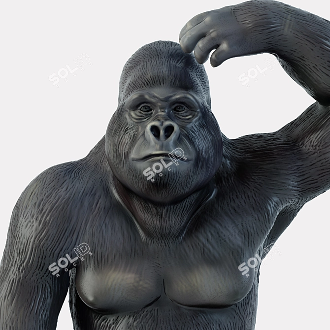 Mighty Gorilla Figurine 2 3D model image 2