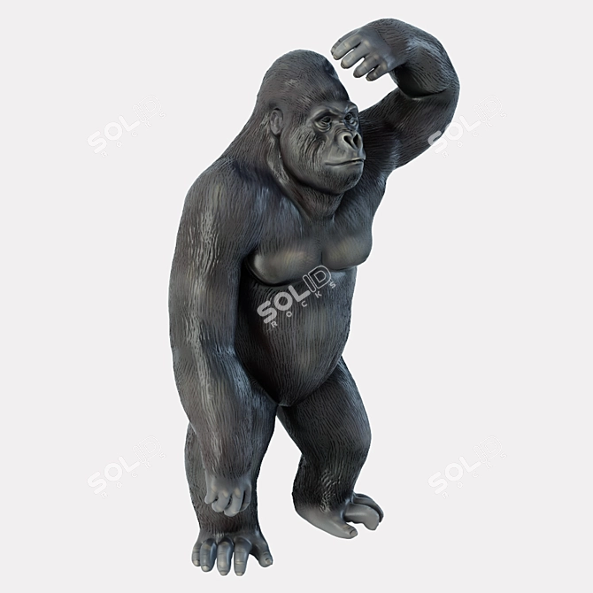 Mighty Gorilla Figurine 2 3D model image 3