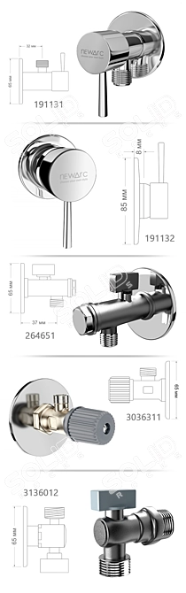 Newarc Loft Series Faucet 3D model image 2