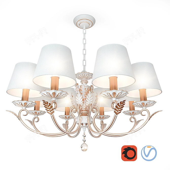 Elegant Finesse Chandelier Collection 3D model image 1