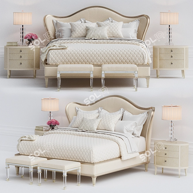 Caracole Classic Bedroom Set 3D model image 1