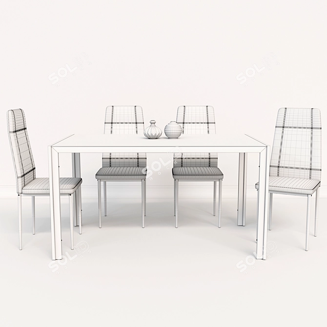 Modern Maynard Dining Set 3D model image 3