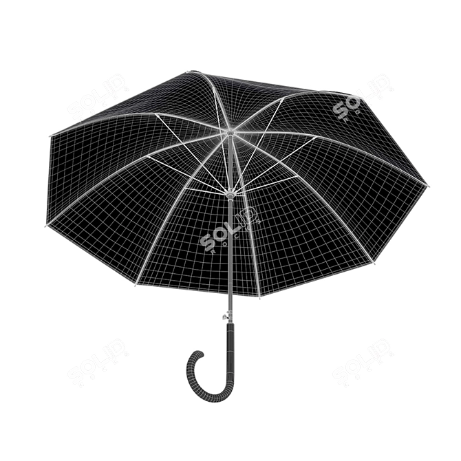 Geometric Folding Umbrella 3D model image 3