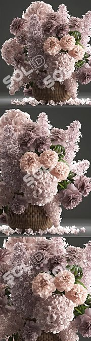 Spring Blossom Bouquet 3D model image 2