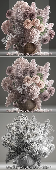 Spring Blossom Bouquet 3D model image 3