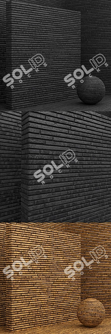 Seamless Brick and Tile Material Set 3D model image 2