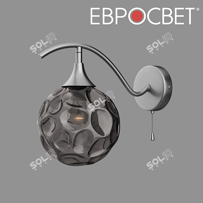 Clio Silver Glass OM Wall Lamp 3D model image 1