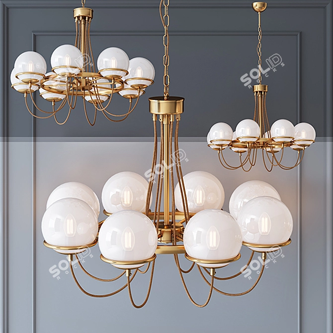 Elegant Melissa Chandelier 3D model image 1