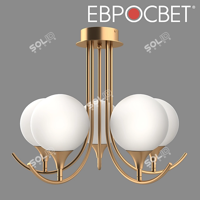 Golden Moon Glass Ceiling Lamp Eurosvet 70101/5 3D model image 1