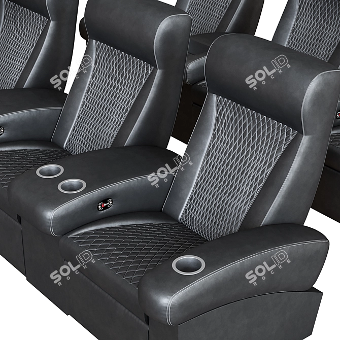 Luxury Fortuny Incliner Seating 3D model image 7