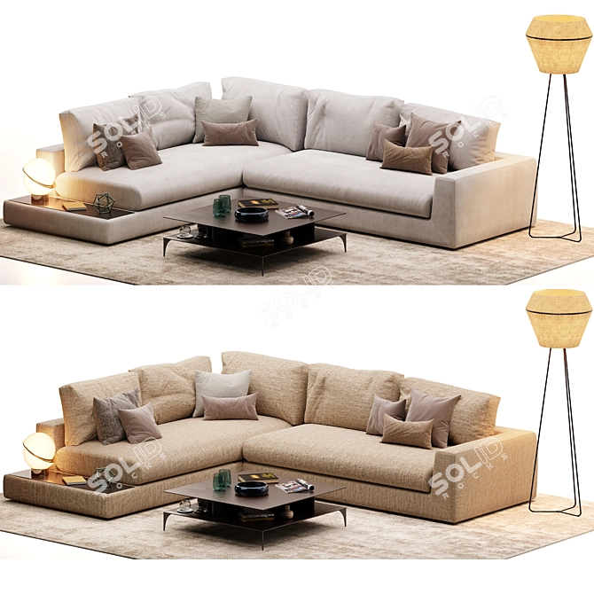 Ditre Italia Bijoux Sofa: Elegant and Versatile 3D model image 1