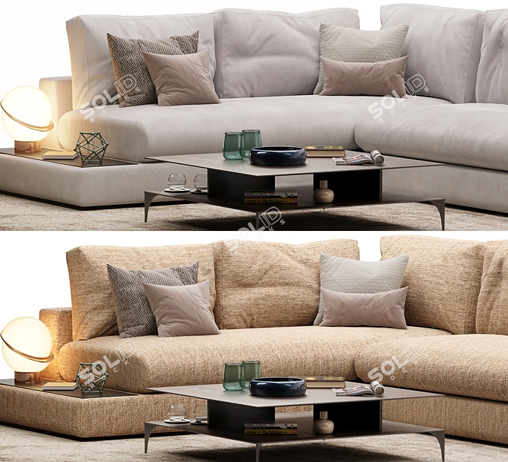 Ditre Italia Bijoux Sofa: Elegant and Versatile 3D model image 2