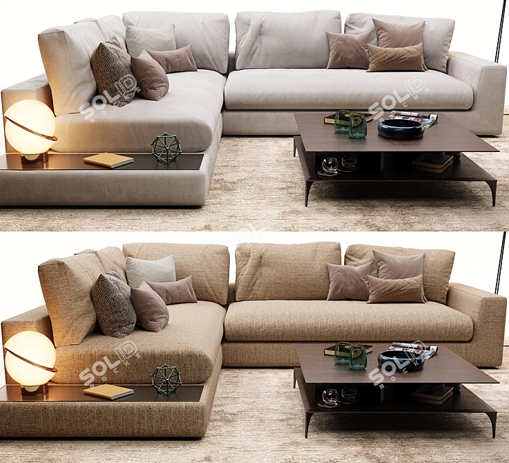 Ditre Italia Bijoux Sofa: Elegant and Versatile 3D model image 3