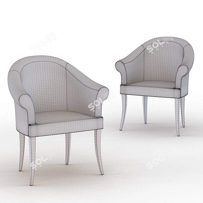 Modern AK-1712 Chair: Stylish Design, Superior Comfort 3D model image 3