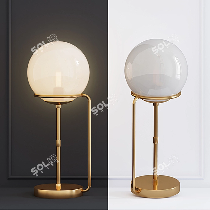 Elegant Brass Melissa Table Lamp 3D model image 1