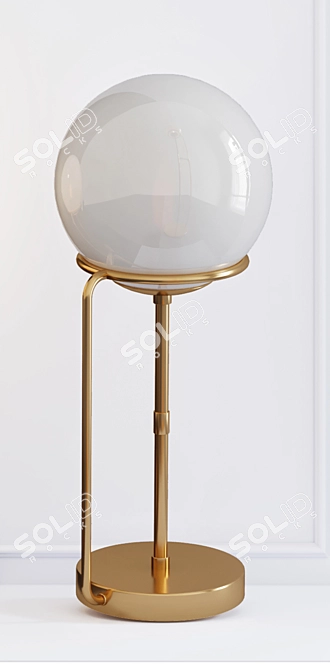 Elegant Brass Melissa Table Lamp 3D model image 2