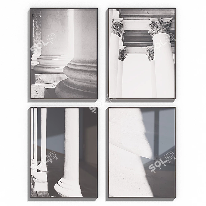 InteriorsHome Poster Set: 4 Variants 3D model image 1