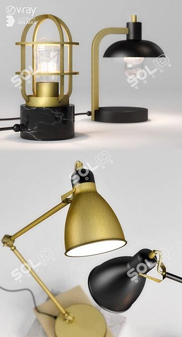 IllumiLite: Modern Table Lamp 3D model image 2