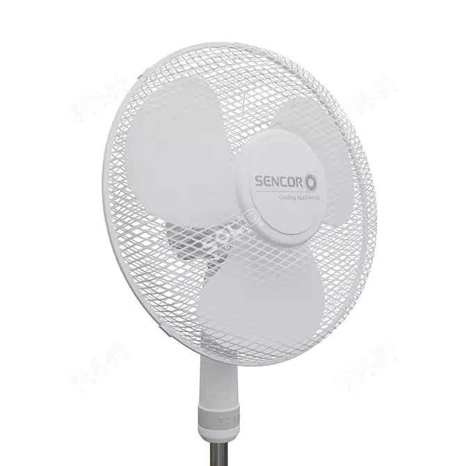 Sencor 4047wh Fan Stand 3D model image 3