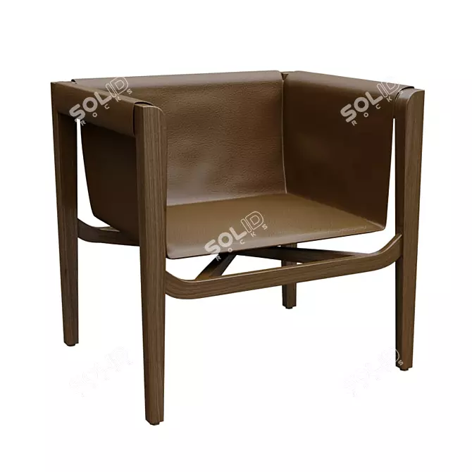 Modern Brasilia Armchair: Sleek Design & Premium Materials 3D model image 1