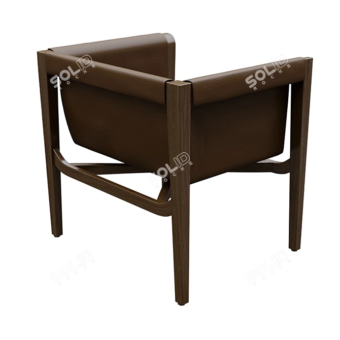 Modern Brasilia Armchair: Sleek Design & Premium Materials 3D model image 2