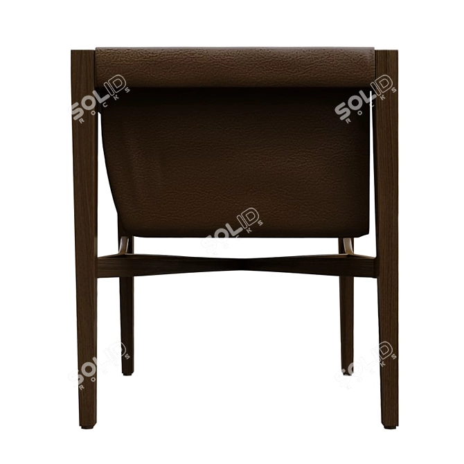 Modern Brasilia Armchair: Sleek Design & Premium Materials 3D model image 3