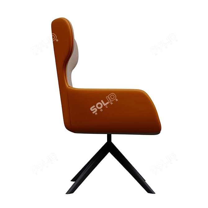 Elegant Iris Armchair 3D model image 3