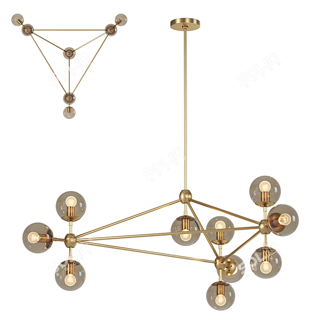 Newport 5810/C Crystal Chandelier 3D model image 1
