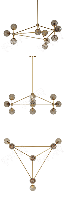 Newport 5810/C Crystal Chandelier 3D model image 2