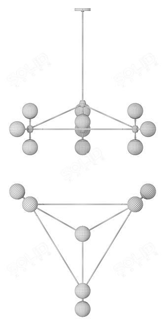 Newport 5810/C Crystal Chandelier 3D model image 3