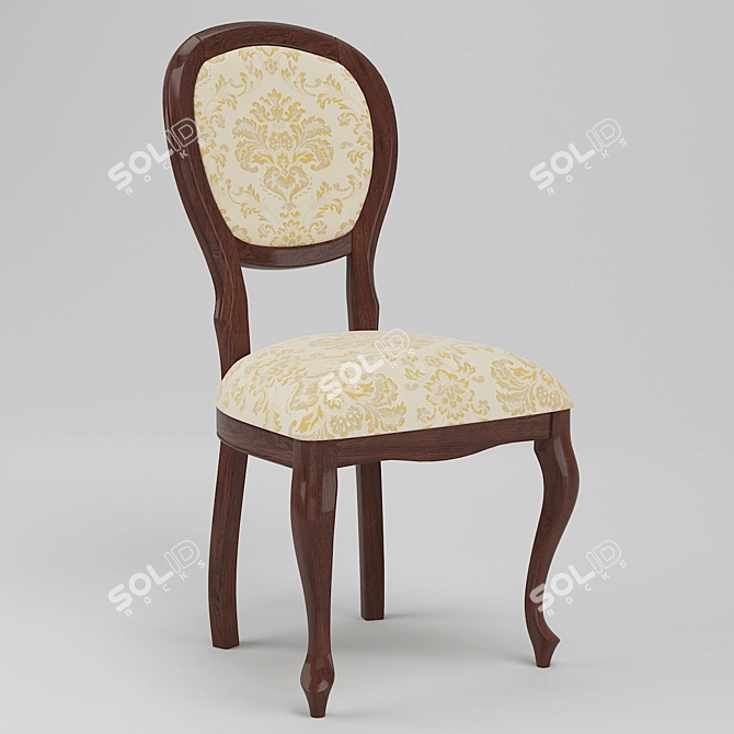 Modern Cherry Adriano Chair 3D model image 1