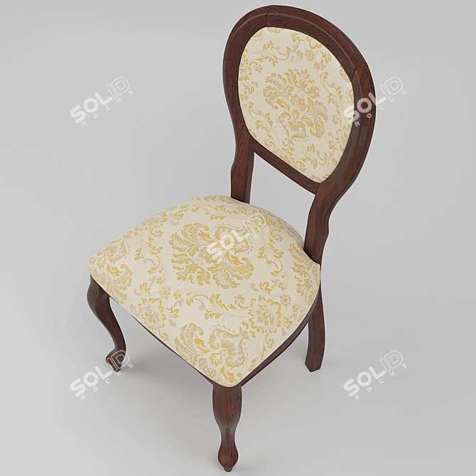 Modern Cherry Adriano Chair 3D model image 3